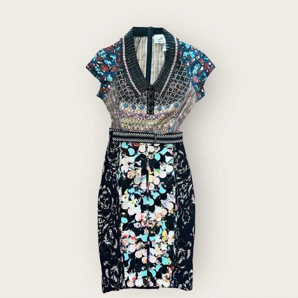 Byron Lars Multicolor Patterned Midi Dress - Picture 5 of 14